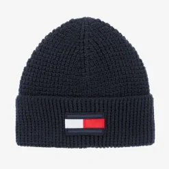 Tommy Hilfiger Hats*Navy Blue Flag Logo Beanie Hat