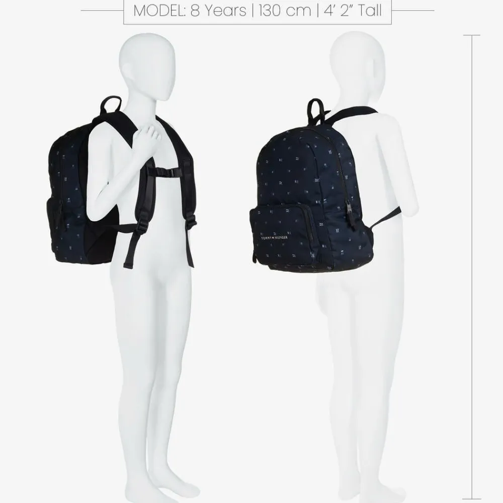 Tommy Hilfiger Bags|Bags*Navy Blue Flags Canvas Backpack (40cm)
