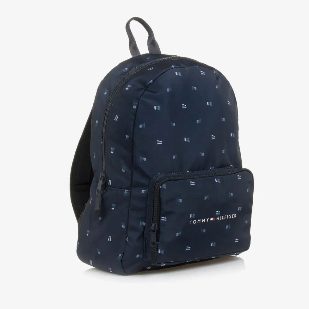 Tommy Hilfiger Bags|Bags*Navy Blue Flags Canvas Backpack (40cm)