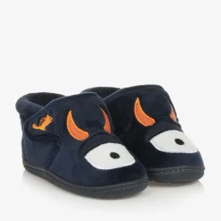 Chipmunks Slippers|Slippers*Navy Blue Fleece Monster Slippers