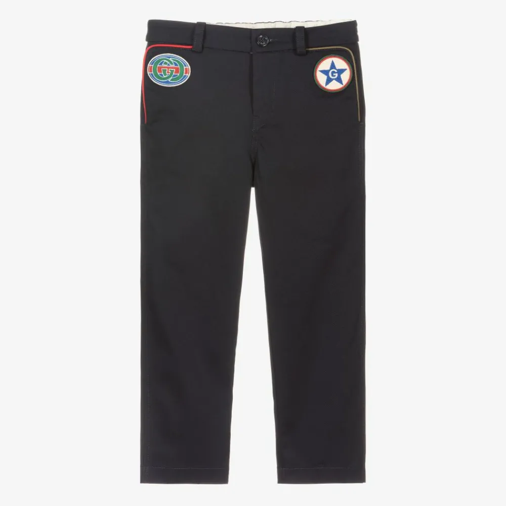 Gucci Trousers*Navy Blue Gabardine Trousers