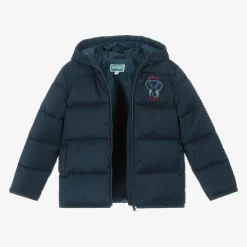 KENZO KIDS Coats & Jackets*Navy Blue Hooded Puffer Coat