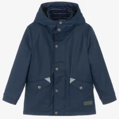 Mitty James Coats & Jackets|Coats & Jackets*Navy Blue Hooded Waterproof Raincoat