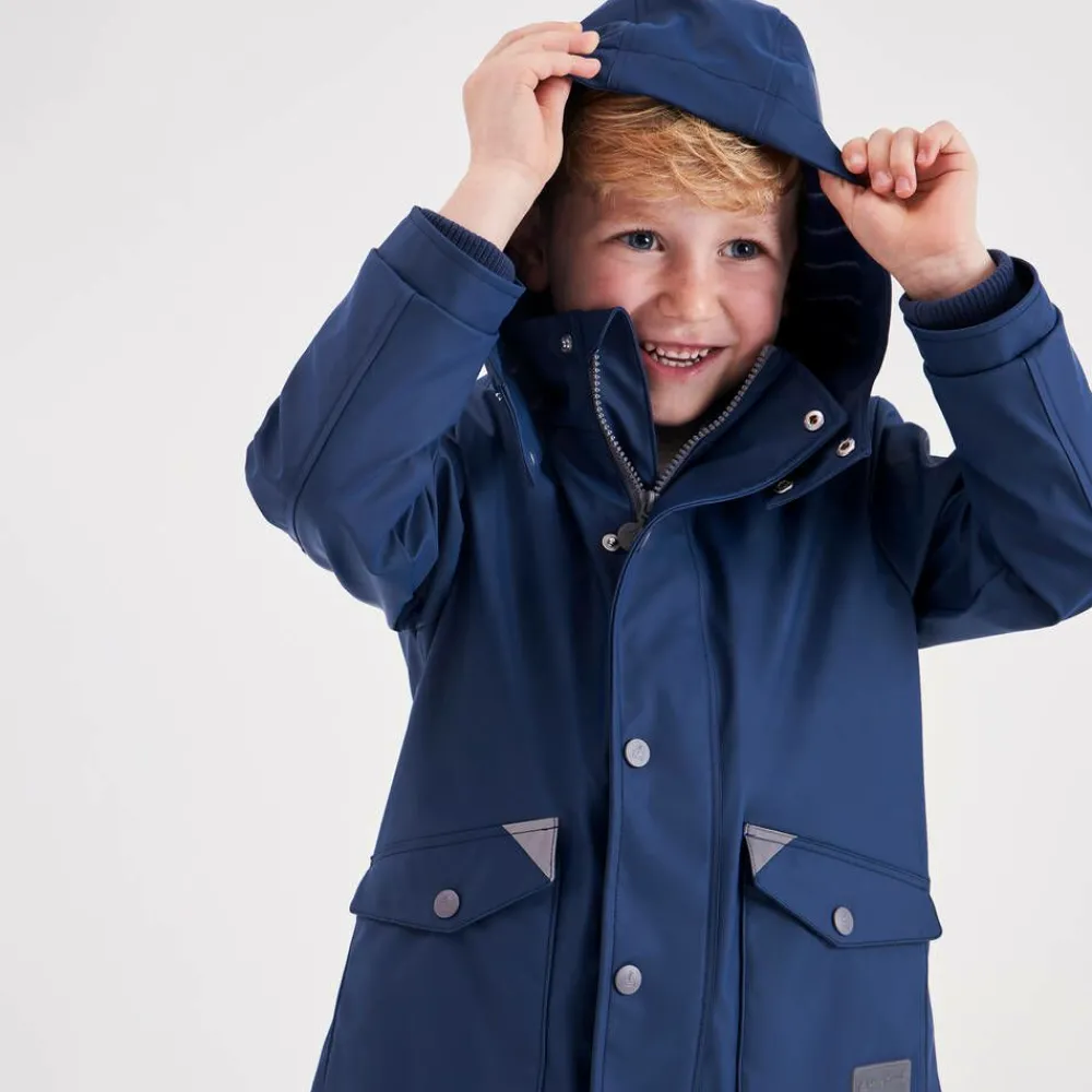 Mitty James Coats & Jackets|Coats & Jackets*Navy Blue Hooded Waterproof Raincoat
