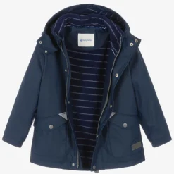 Mitty James Coats & Jackets|Coats & Jackets*Navy Blue Hooded Waterproof Raincoat