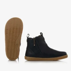 Bobux IWalk Boots|Boots*Navy Blue Leather Ankle Boots
