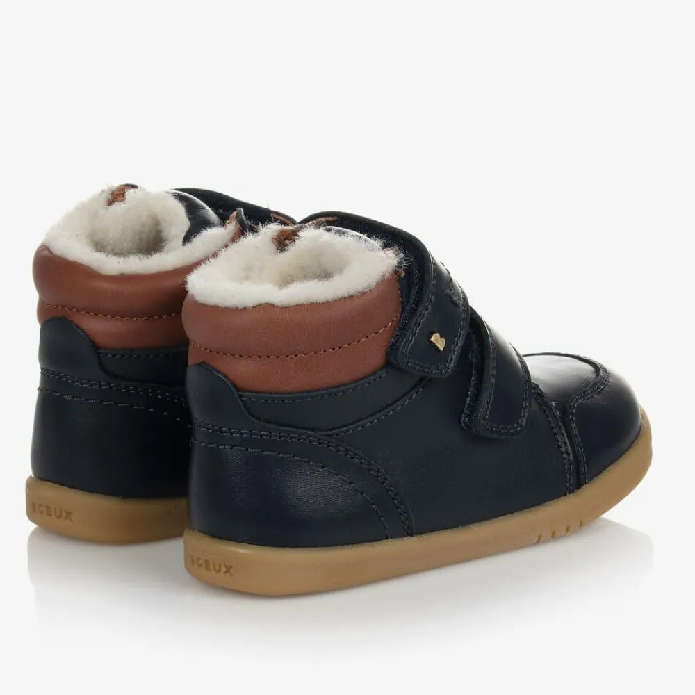 Bobux IWalk Boots|Boots*Navy Blue Leather Boots