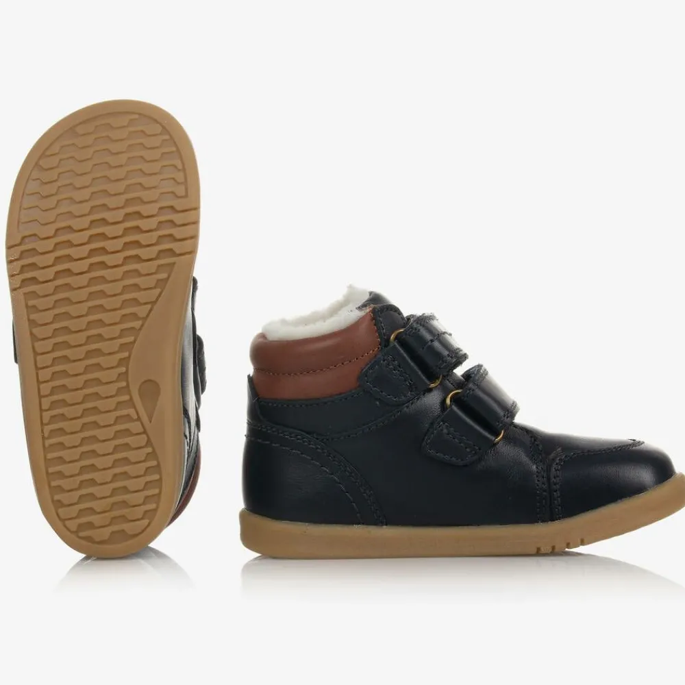 Bobux IWalk Boots|Boots*Navy Blue Leather Boots