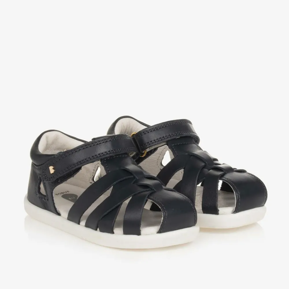 Bobux IWalk Sandals|Sandals*Navy Blue Leather Velcro Sandals