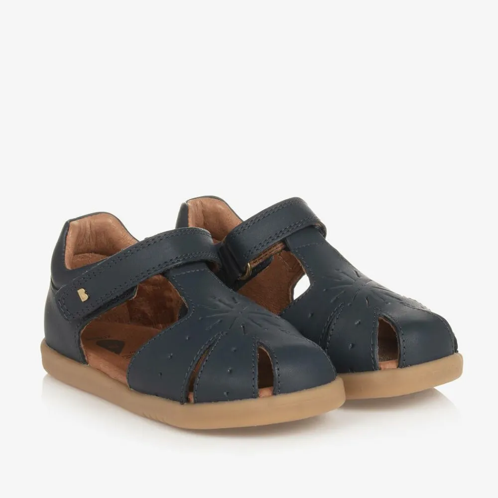 Bobux IWalk Sandals|Sandals*Navy Blue Leather Velcro Sandals