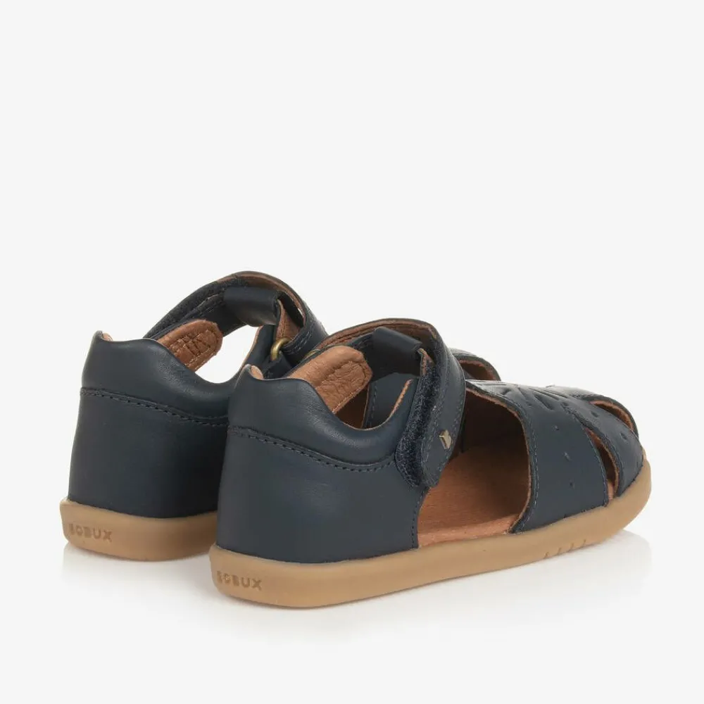 Bobux IWalk Sandals|Sandals*Navy Blue Leather Velcro Sandals