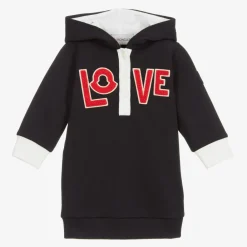 Moncler Enfant Dresses*Navy Blue Logo Hooded Dress