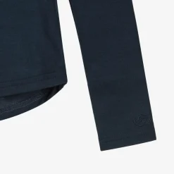 Smalls Merino Tops*Navy Blue Merino Wool Roll Neck Top