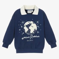 Mini Rodini Tops*Navy Blue Organic Cotton Sweatshirt