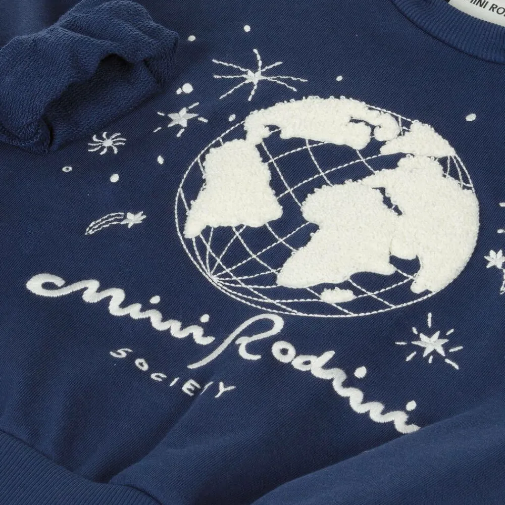 Mini Rodini Tops*Navy Blue Organic Cotton Sweatshirt