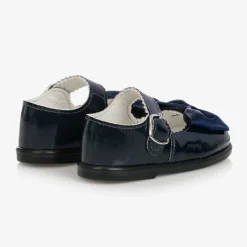 Early Days Traditional Shoes|First Walkers*Navy Blue Patent Bar Shoes
