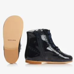 Childrens Classics Boots|Boots*Navy Blue Patent Leather Boots