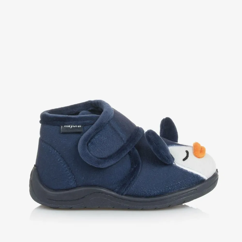 Mayoral Slippers|Slippers*Navy Blue Penguin Slippers