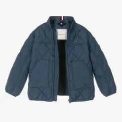 Tommy Hilfiger Coats & Jackets*Navy Blue Quilted Hooded Jacket