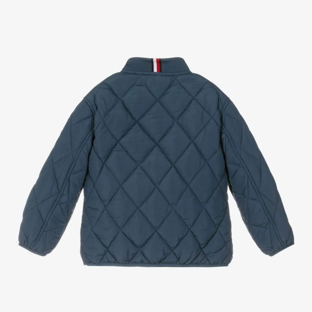 Tommy Hilfiger Coats & Jackets*Navy Blue Quilted Hooded Jacket