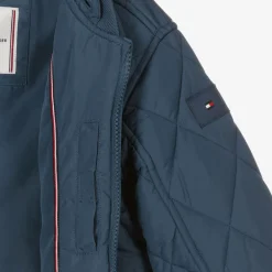 Tommy Hilfiger Coats & Jackets*Navy Blue Quilted Hooded Jacket