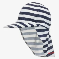 Mitty James Swimwear*Navy Blue Striped Legionnaire's Hat (UPF 50+)