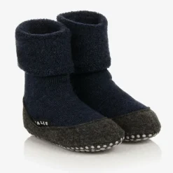 Falke Socks|Socks*Navy Blue Wool Slipper Socks