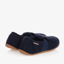 Giesswein Slippers|Slippers*Navy Blue Wool Slippers