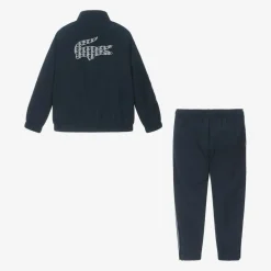 Lacoste Activewear|Tracksuits*Navy Blue Zip-Up Crocodile Tracksuit