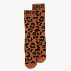 KENZO KIDS Socks|Socks*Orange Leopard Print Socks