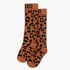 KENZO KIDS Socks|Socks*Orange Leopard Print Socks