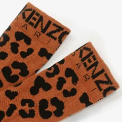 KENZO KIDS Socks|Socks*Orange Leopard Print Socks
