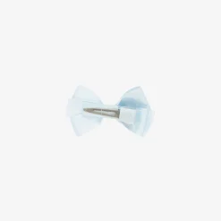 Peach Ribbons Hair Accessories*Pale Blue Bow Hair Clip (7cm)