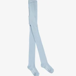 Country Kids Tights|Tights*Pale Blue Cotton Knitted Tights