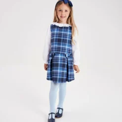 Country Kids Tights|Tights*Pale Blue Cotton Knitted Tights