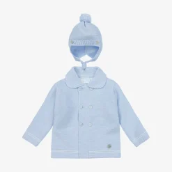 Artesanía Granlei Coats & Jackets*Pale Blue Knitted Pram Coat Set
