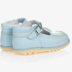 Childrens Classics Bar Shoes|Bar Shoes*Pale Blue Leather T-Bar Shoes