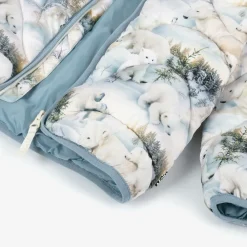 Molo Snowwear*Pale Blue Polar Bear Puffer Jacket