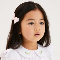 Peach Ribbons Hair Accessories*Pale Pink Bow Hair Clip (7cm)