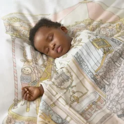 Atelier Choux Paris Gifts|Sleeping Accessories*Pale Pink Organic Cotton Swaddle & Bib Set