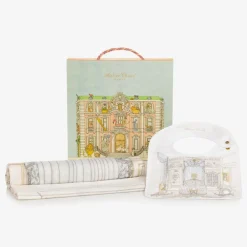 Atelier Choux Paris Gifts|Sleeping Accessories*Pale Pink Organic Cotton Swaddle & Bib Set
