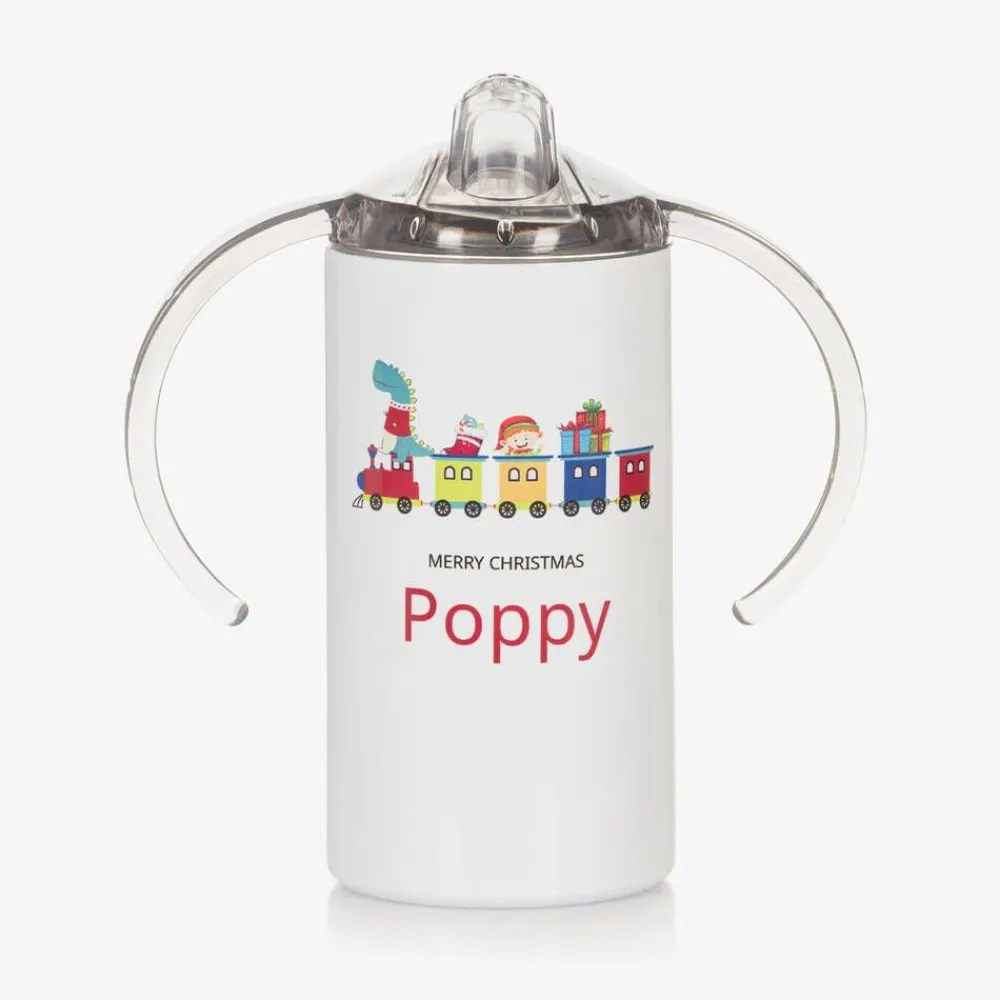 Treat Republic Gifts|Lunch Accessories*Personalised Christmas Train Sippy Cup (16cm)