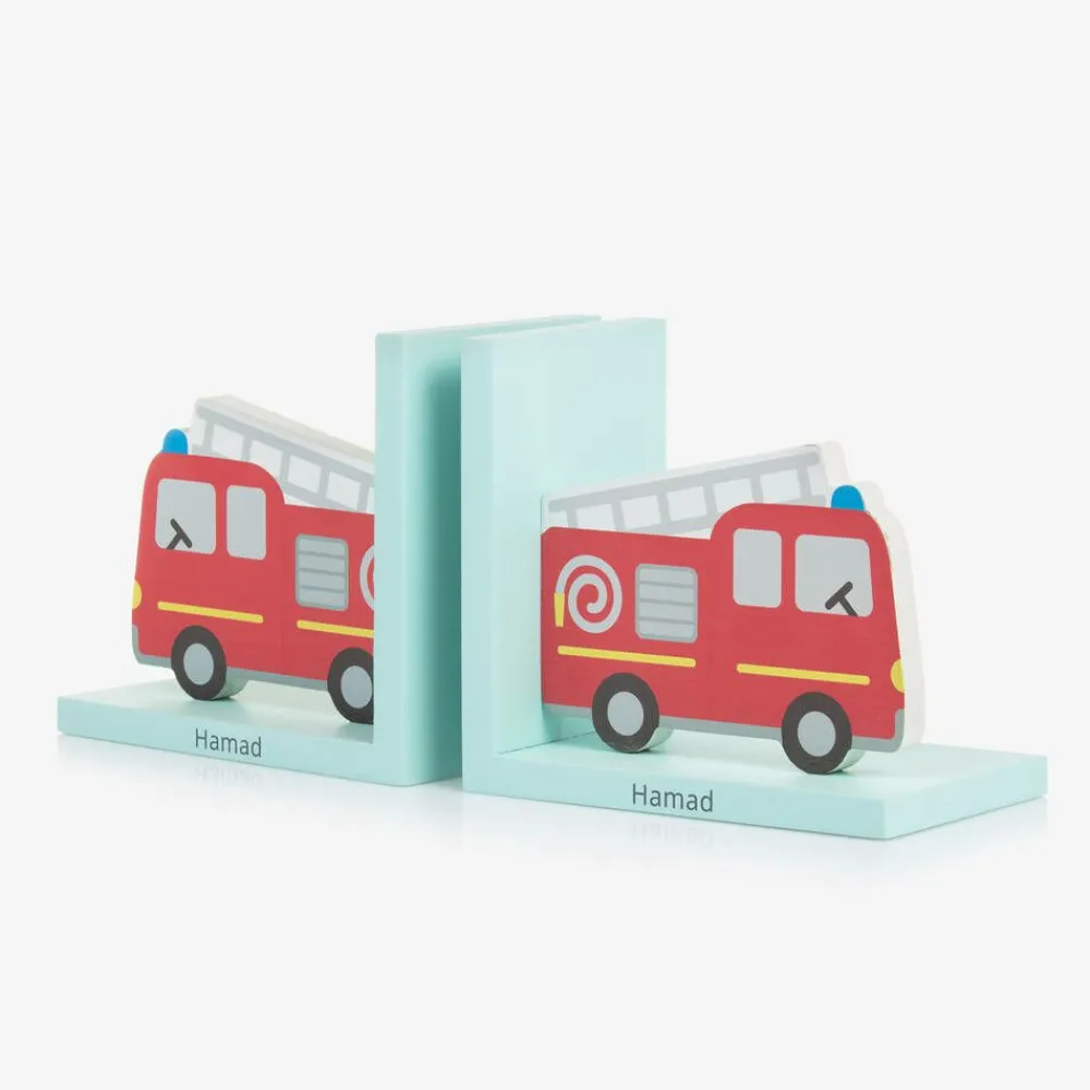 Treat Republic Sass amp; Belle Toys|Toys*Personalised Fire Engine Bookends (30cm)