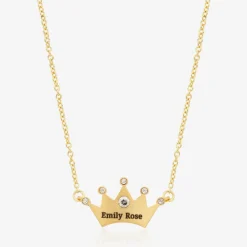 Treat Republic Jewellery|Gifts*Personalised Gold Plated Princess Necklace (49cm)