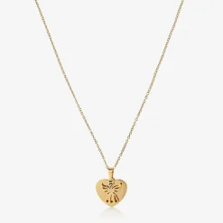 Treat Republic Jewellery|Gifts*Personalised Gold Plated Guardian Angel Necklace (45cm)