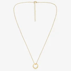 Treat Republic Jewellery|Jewellery*Personalised Gold Plated Disc Necklace (47cm)