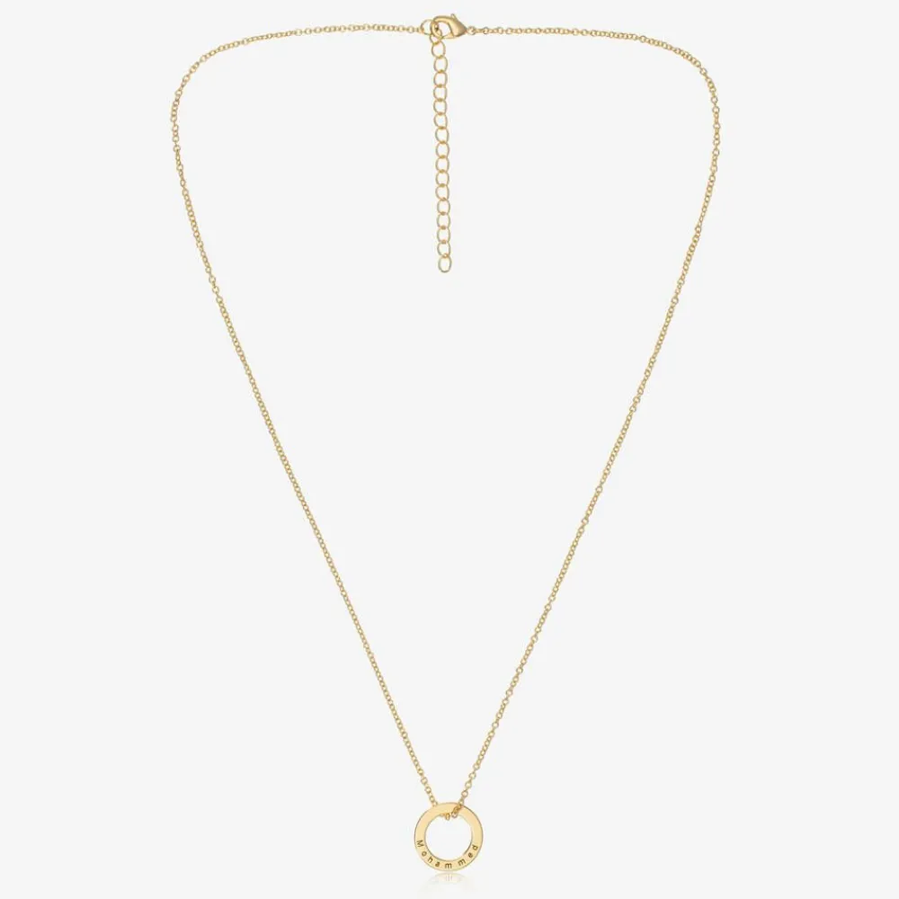 Treat Republic Jewellery|Jewellery*Personalised Gold Plated Disc Necklace (47cm)