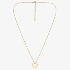 Treat Republic Jewellery|Jewellery*Personalised Gold Plated Disc Necklace (47cm)