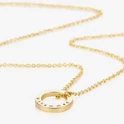 Treat Republic Jewellery|Jewellery*Personalised Gold Plated Disc Necklace (47cm)