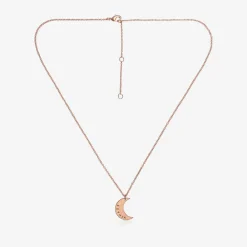 Treat Republic Jewellery|Gifts*Personalised Rose Gold Plated Moon Necklace (46cm)